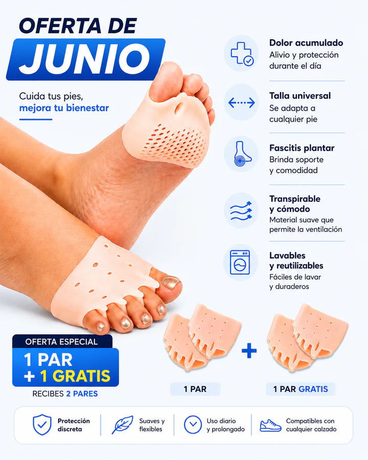 Almohadillas terapéuticas con Separador de dedos l PharmaToe™